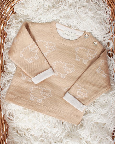 Woolly - maglia neonati in pura lana merino extrafine