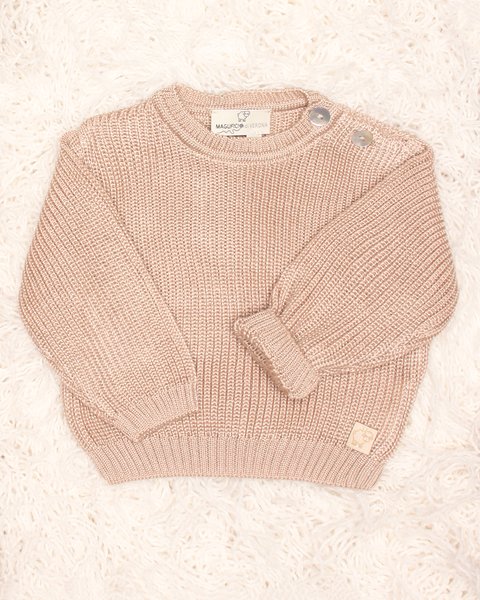 Girocollo in maglia in  puro eucalipto neonati