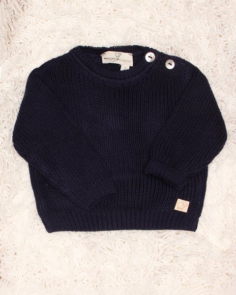 Girocollo in maglia in  puro eucalipto neonati