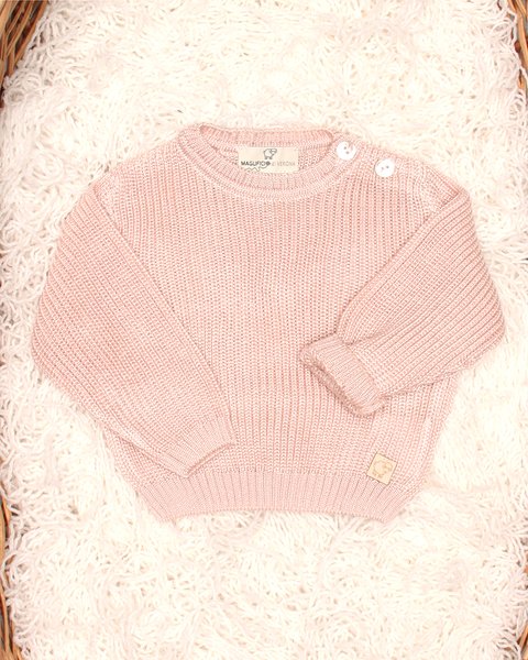 Girocollo in maglia in  puro eucalipto neonati