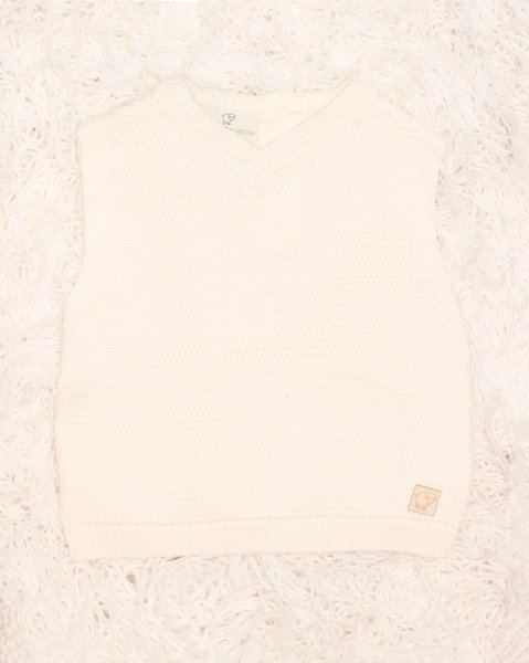 Gilet neonato in bamboo e cotone naturali - aura