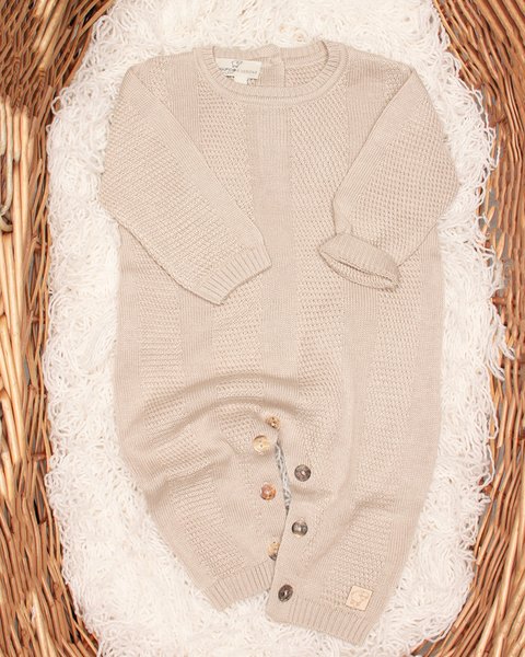 Tutina in maglia di bamboo e cotone naturali - aura