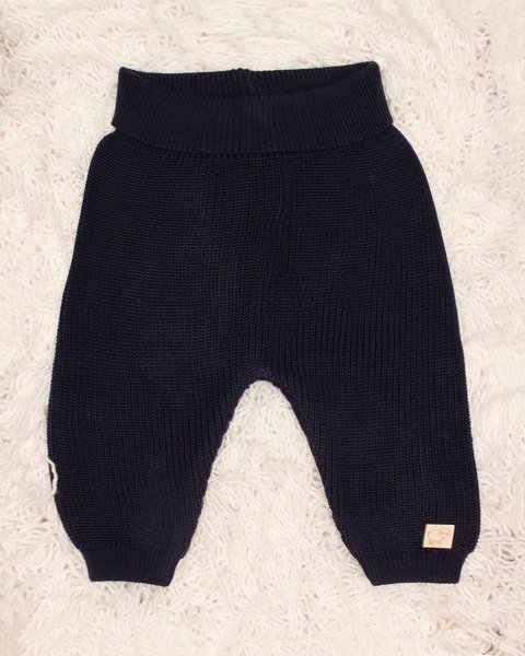 Pantalone lungo in maglia in puro eucalipto neonati