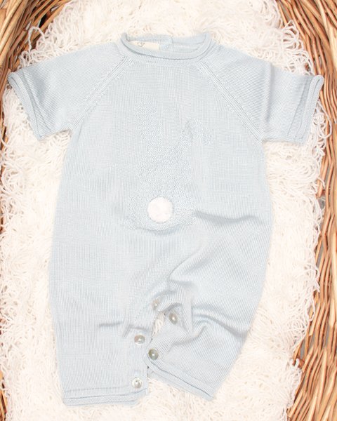 Tutina corta neonati in puro eucalipto - little bunny