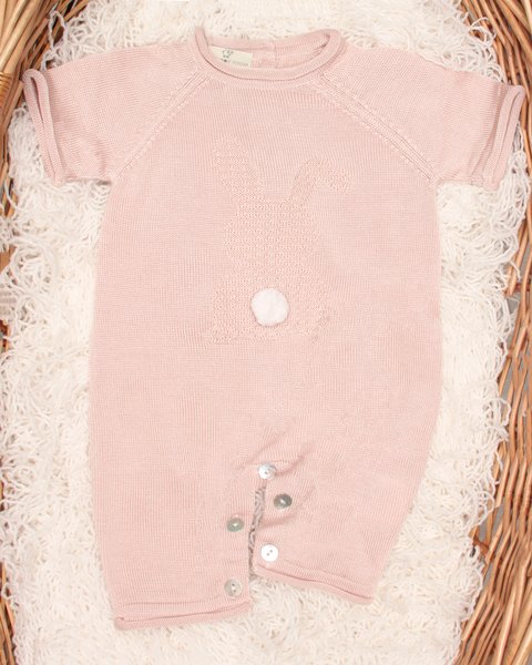 Tutina corta neonati in puro eucalipto - little bunny