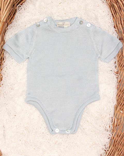 Body in maglia in puro eucalipto neonati