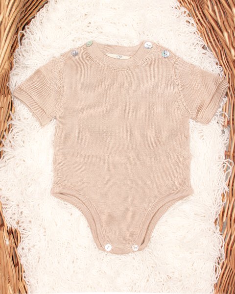 Body in maglia in puro eucalipto neonati
