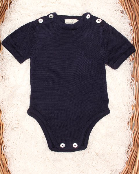 Body in maglia in puro eucalipto neonati