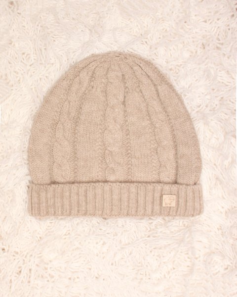 Berretto trecce bambini in pura lana merino ultrafine