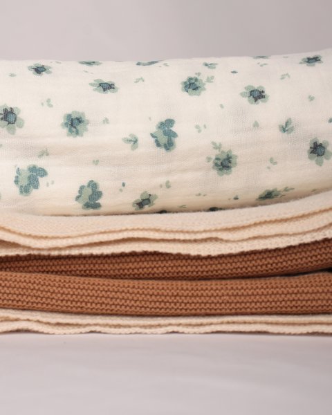 Set copertina lino-cotone e mussola cotone