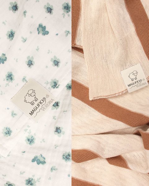 Set copertina lino-cotone e mussola cotone