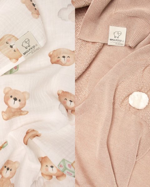 Set copertina eucalipto e mussola puro cotone