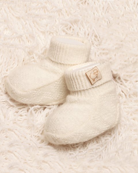 Scarpine neonati in puro cashmere