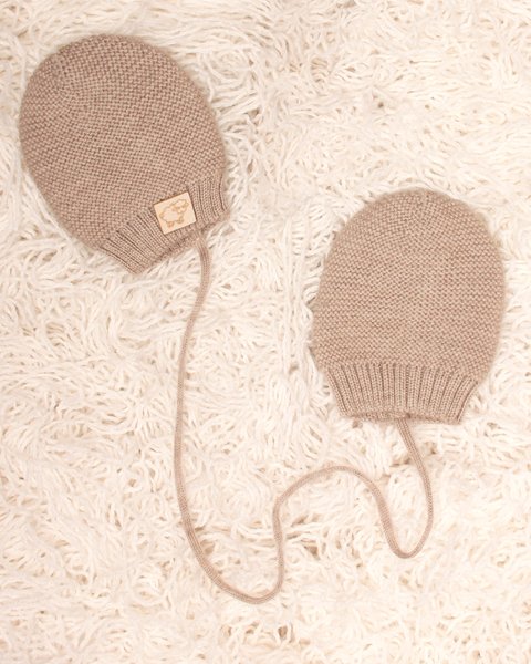 Muffole neonato nascita in pura lana merinos extrafine