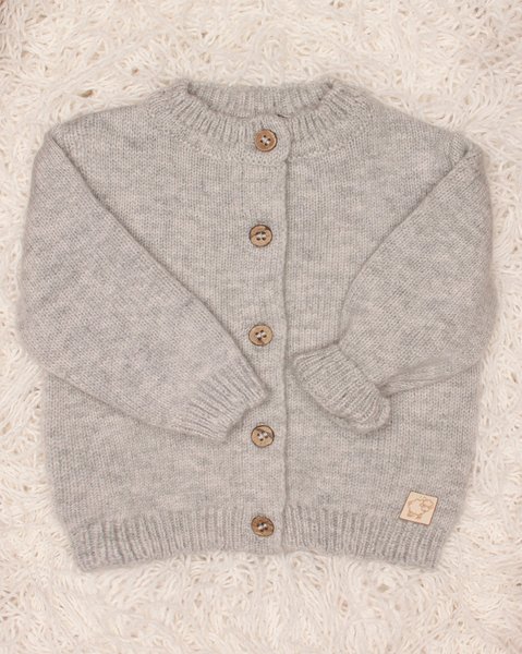 Giacchina neonata cardata in pura lana merino ultrafine