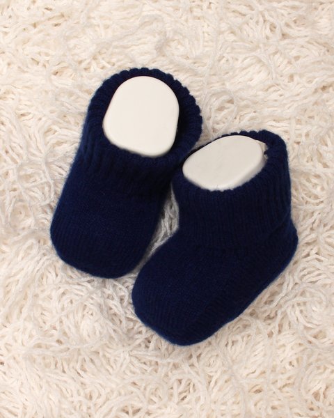 Scarpine neonato unisex in puro cashmere