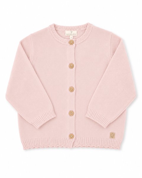 Giacca in maglia bimba in pura lana merino ultrafine