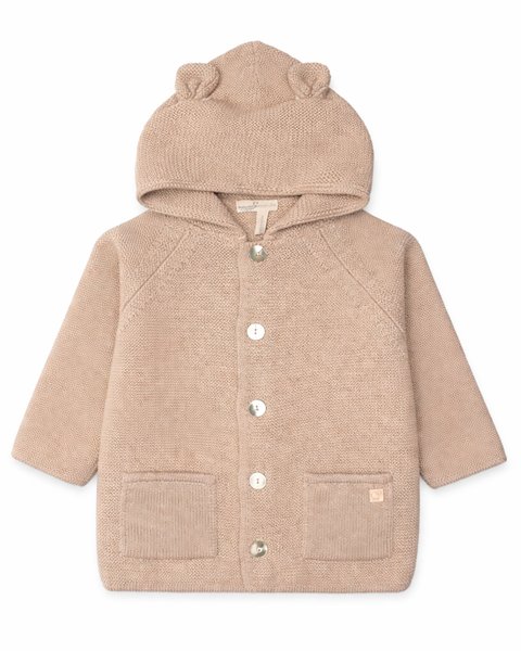 Cappottino orecchie bambini lana merino extrafine