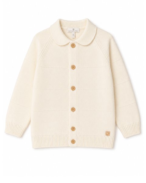 Giacchina coreana con colletto unisex in pura lana merino extrafine