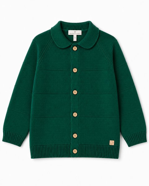 Giacchina coreana con colletto unisex in pura lana merino extrafine