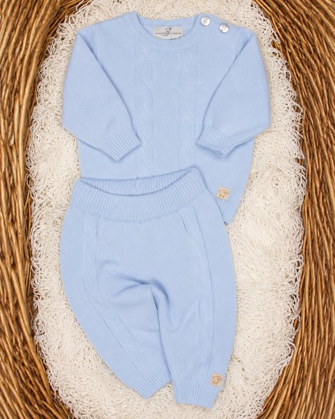 Completo neonato in pura lana vergine merino ultrafine