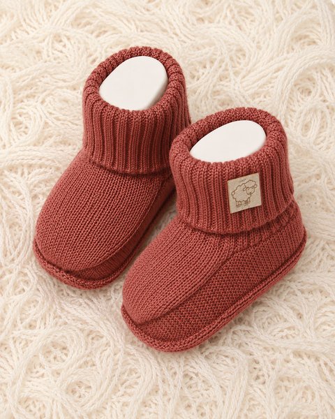 Scarpine neonato pura lana merino leggere