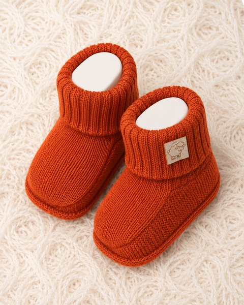 Scarpine neonato pura lana merino leggere