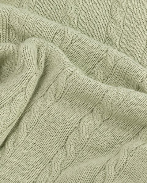 Copertina neonato in lana a trecce misura 80*100cm