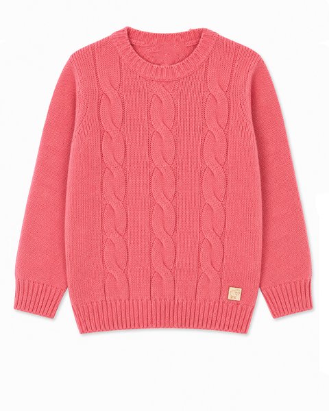 Maglione a trecce bambino e bambina in pura lana merino ultrafine