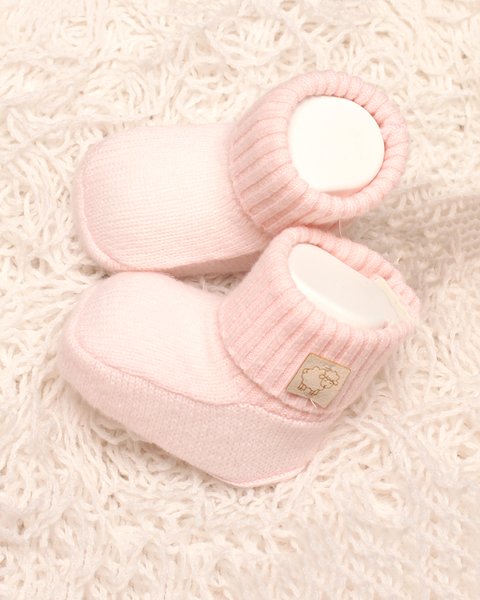 Scarpine neonato unisex in pura lana merino ultrafine