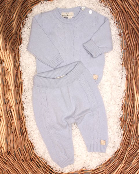 Completo neonato in pura lana vergine merino ultrafine