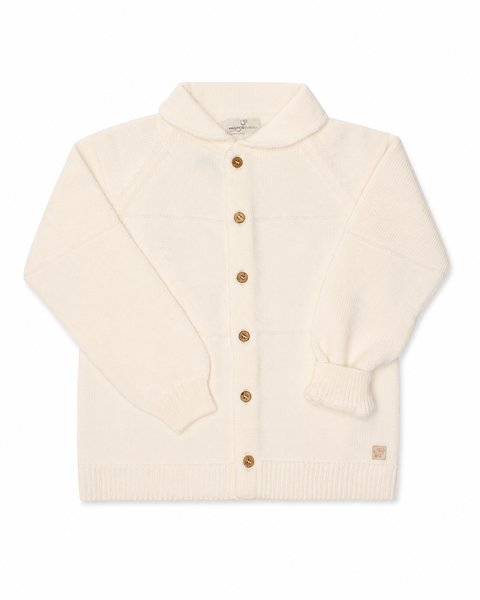 Giacchina coreana con colletto unisex in pura lana merino extrafine