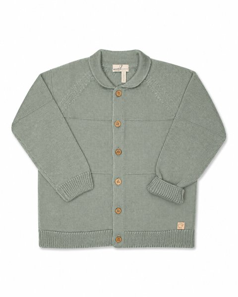 Giacchina coreana con colletto unisex in pura lana merino extrafine