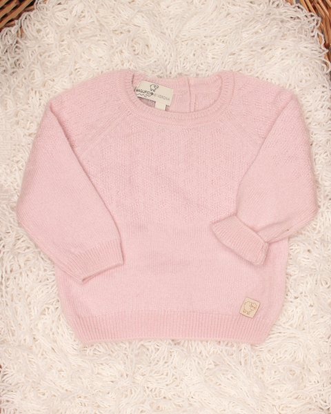 Baby crew neck sweater in pure cashmere