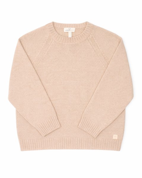 Cashmere-mix mit rundhalsausschnitt für kinder