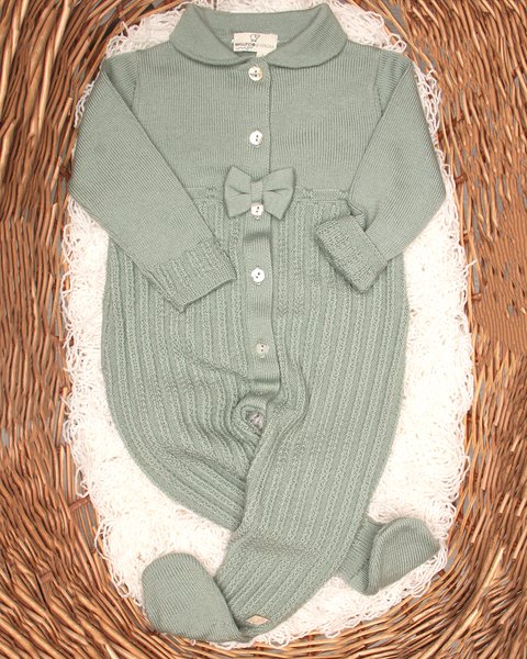 Tutina neonata fiocco in pura lana vergine merino extrafine