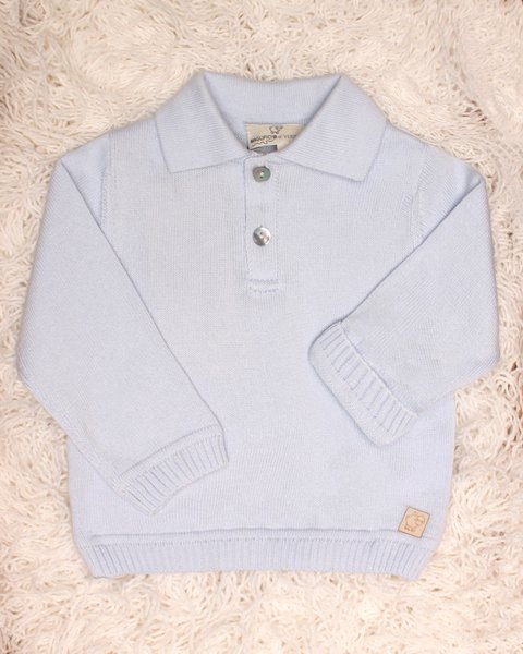 Polo in maglia in puro cotone bio per neonati