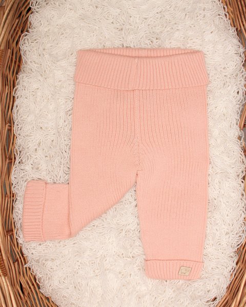 Leggings costina neonati in puro cotone bio
