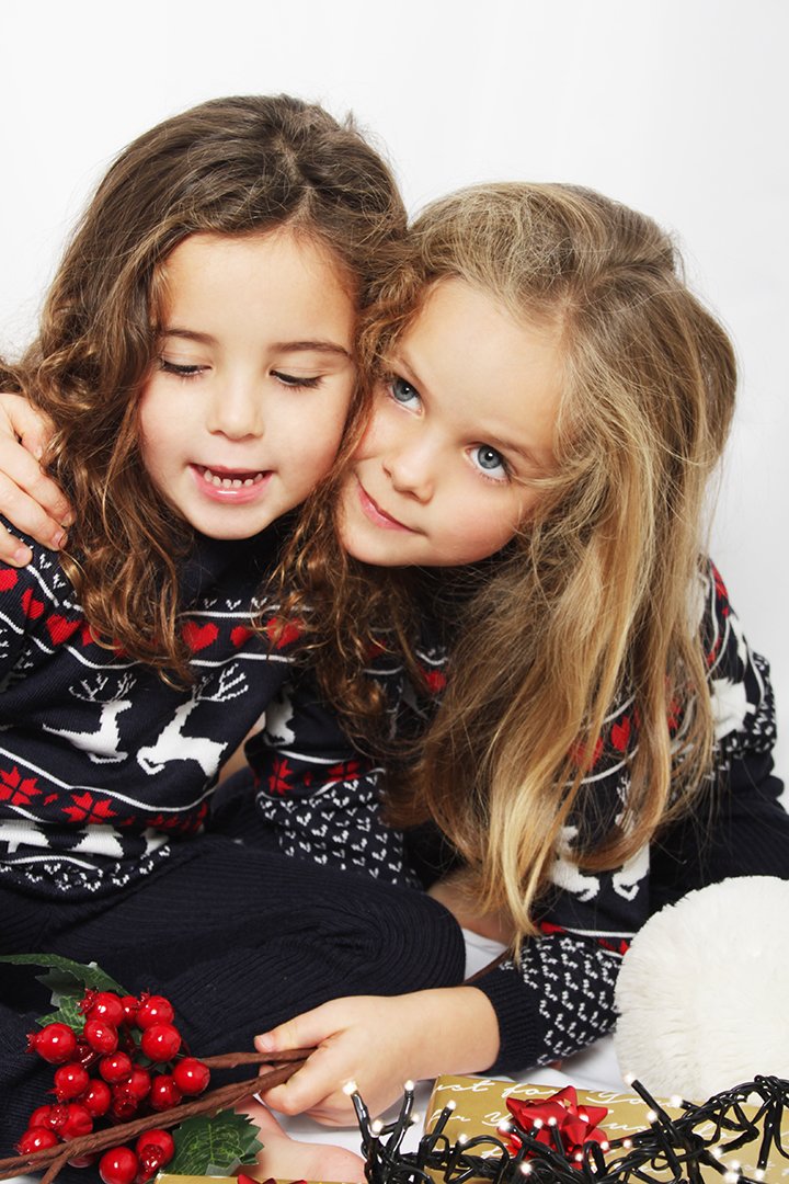Girocollo natale pura lana ragazza