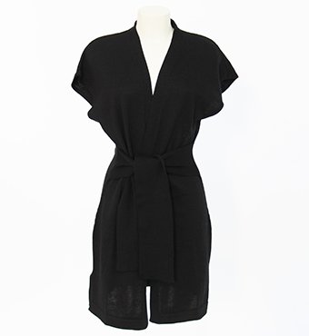 Gilet cinturone pura lana donna