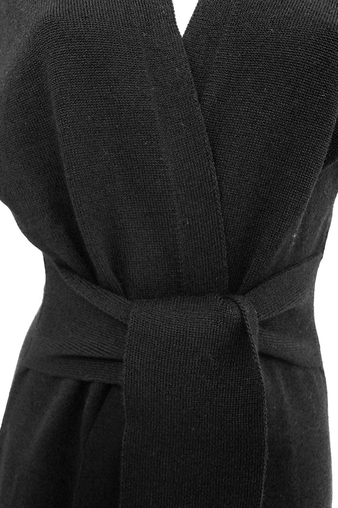 Gilet cinturone pura lana donna