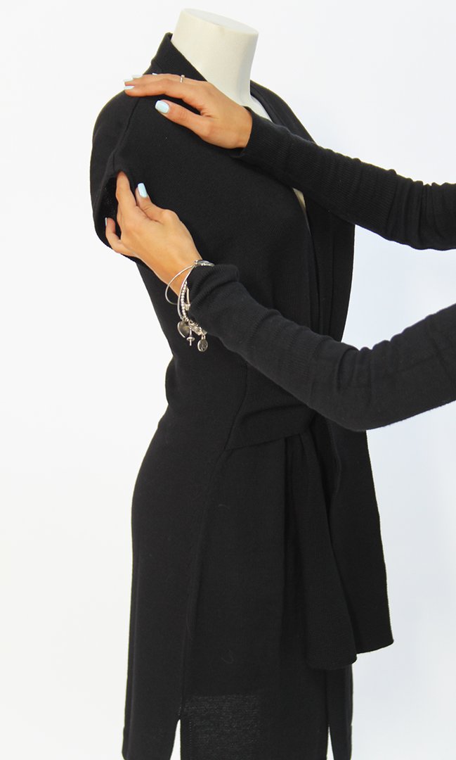 Gilet cinturone pura lana donna