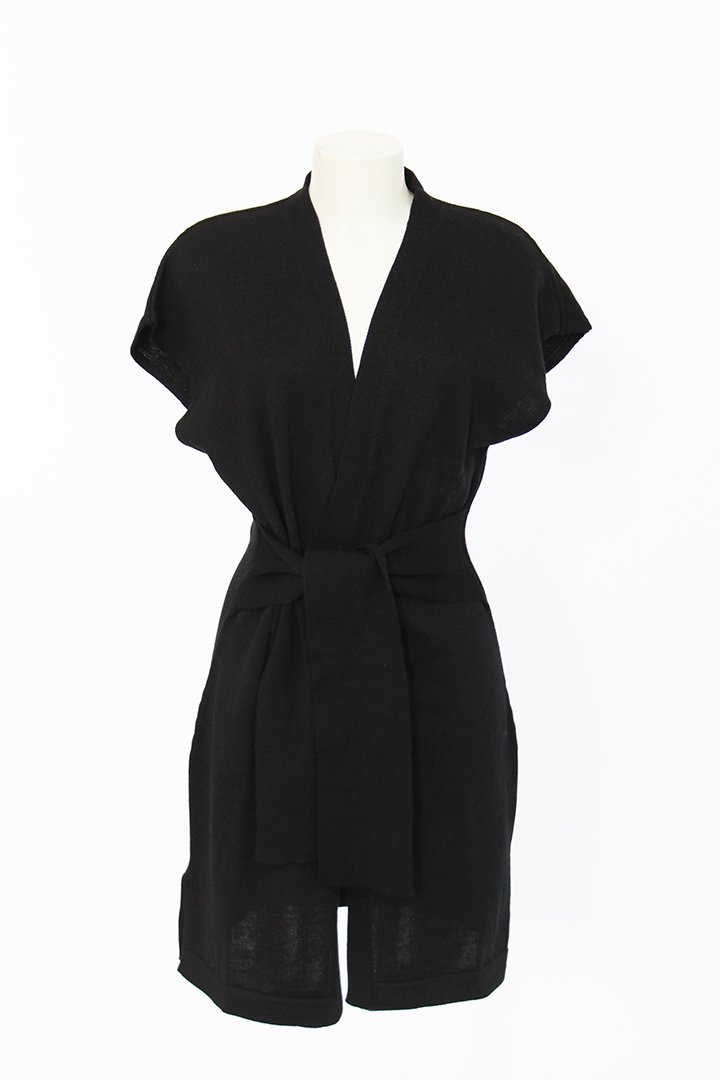Gilet cinturone pura lana donna