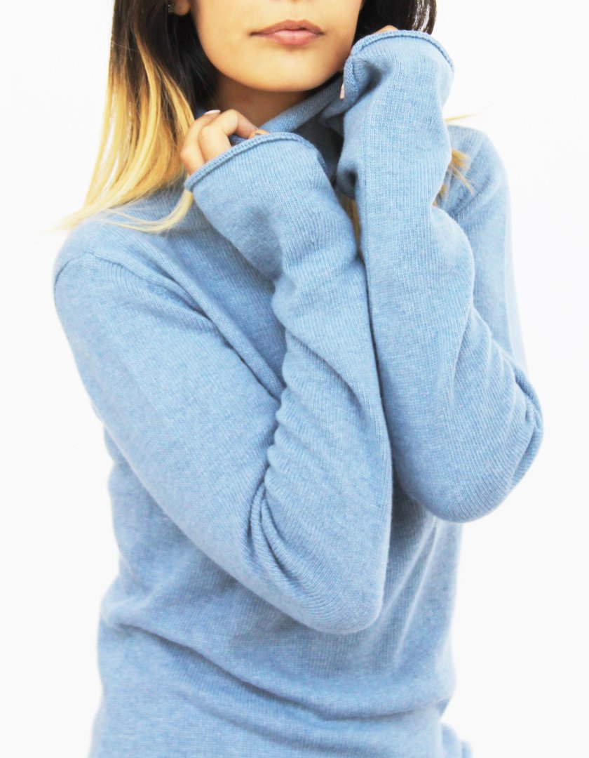 Maglia con collo a camino maxi