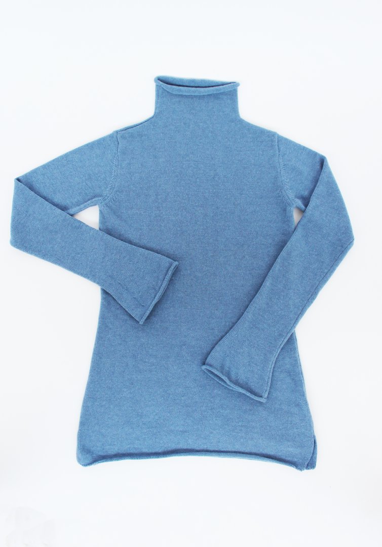 Maglia con collo a camino maxi