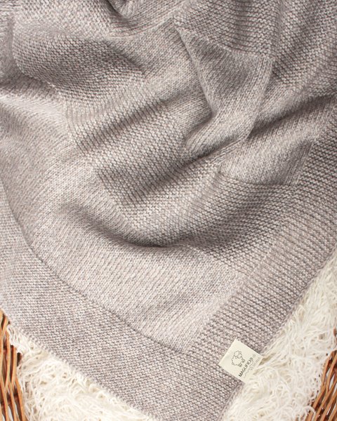 Coperta neonato moulinè pura lana merino