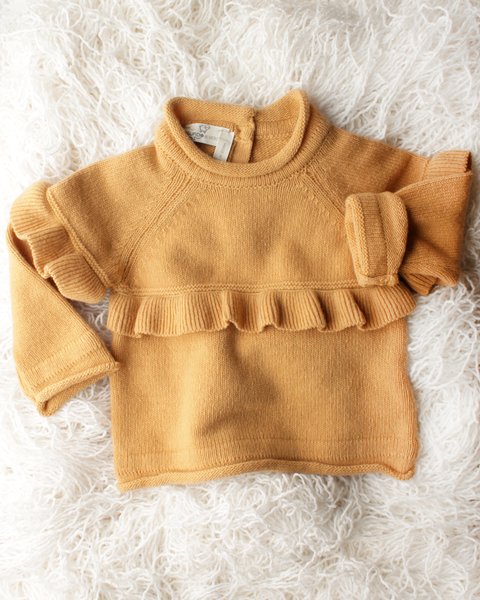 Maglia rouches in lana e cashmere