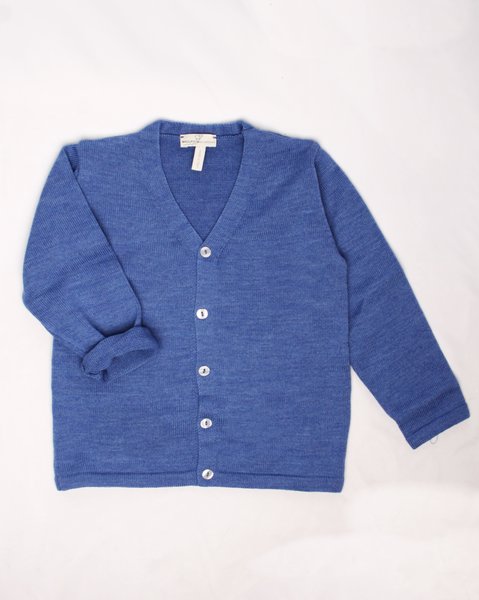 Cardigan basico maschio pura lana