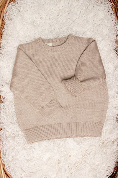 Maglioncino girocollo pura lana neonati - essential