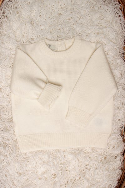 Maglioncino girocollo pura lana neonati - essential
